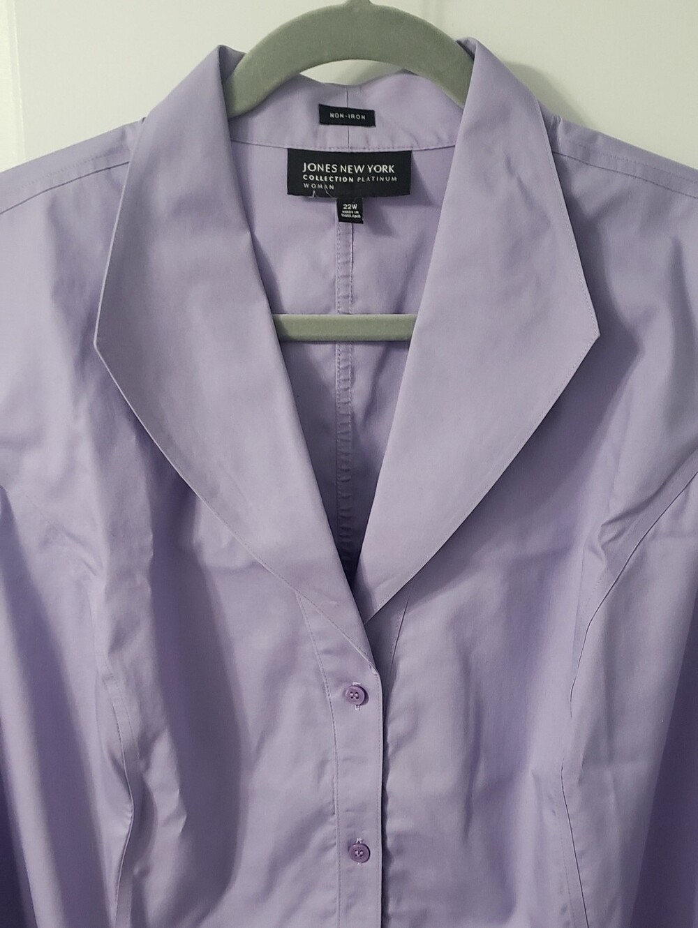 Jones New York, Collection Platinum Woman Sleeveless Lavender Blouse, 22W - Picture 3 of 10